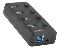 NATEC HUB USB 3.0 MANTIS 2 4-PORTY Z WŁĄCZNIKIEM+ZASILACZ NHU-1557 - 1470222 - zdjęcie 3